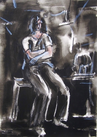 Teenage Model with Bird Cage